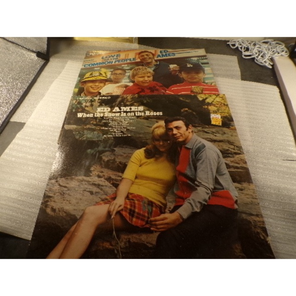 Ed Ames Vinyl Record Lot When the Snow Is on the Roses Love of the Common People